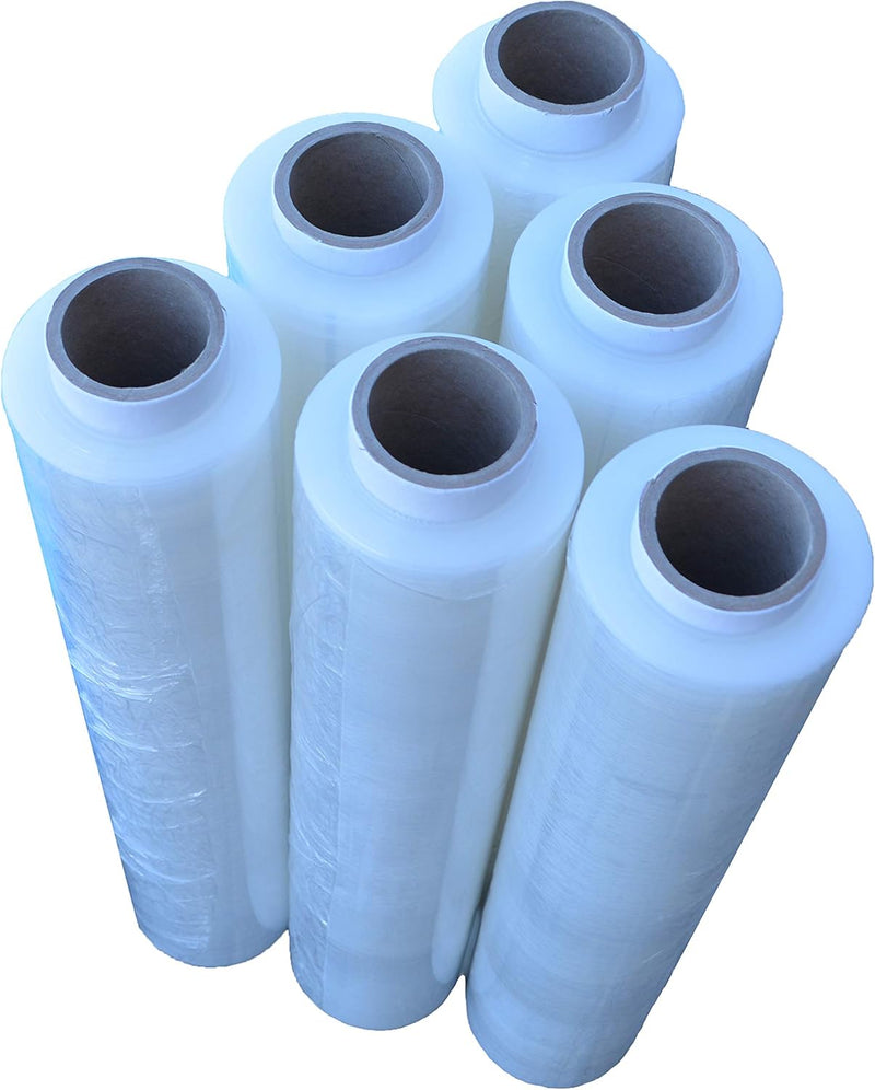 12x Stretchfolie Transparent 500mm 23my - Verpackungs- und Palettenfolie 2,4kg für Umzug und Möbel