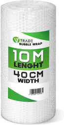 V1 Trade Luftpolsterfolie Rolle 40cm x 10m - Stoßfest Polsterfolie aus Polyethylen - Wasser und Schmutzabweisend Bubble Wrap