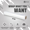 V1 Trade Stretchfolie Transparent 150m/50cm - 1/2/6 x Wickelfolie 23my - Umzugsfolie für Paletten