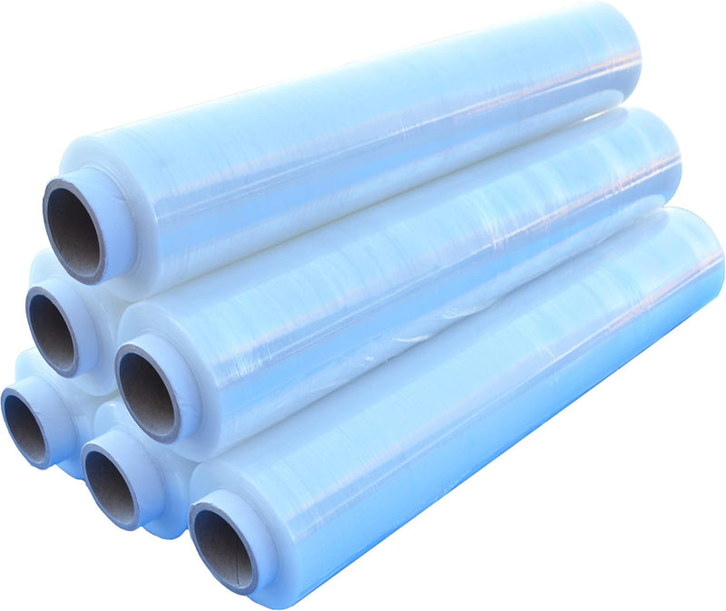 12x Stretchfolie Transparent 500mm 23my - Verpackungs- und Palettenfolie 2,4kg für Umzug und Möbel