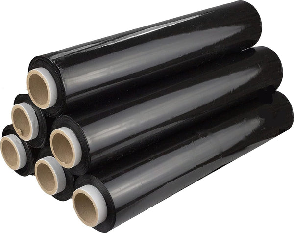 6x Schwarze Stretchfolie V1 TRADE 1,5kg - 285m/50cm - Verpackungsfolie für Möbel, Umzug und Verpackungsmaterial