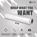 V1 Trade Stretchfolie Transparent 285m/50cm - 1/2x Wickelfolie 23my - Umzugsfolie für Paletten