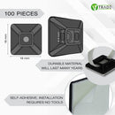 V1 Trade Klebesockel Selbstklebend Set of 100 - 2 Farben 19 x 4,4mm Kabelhalter Wand - Wirksam Kabelbefestigung - Dauerhaft Kabel Halterungen - Kabelorganisation - Zugentlastung für Kabel