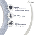 V1 Trade Aluminium Klebeband Hitzebeständig Aluminiumband Selbstklebend Wasserdicht