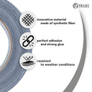 V1 Trade Panzertape Silber - 48 mm x 50 m - 1/2/4 Rollen - Gewebeband Für Reparaturen und Versiegelungen - Gewebeklebeband UV Beständig