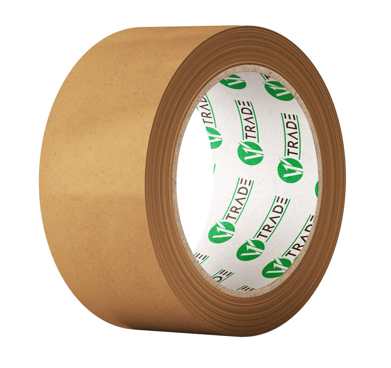 V1 Trade Papierklebeband 48 mm x 50 m - 3/6/36 Rollen - Eco Paketklebeband - Effizient Paketband - Packband UV Beständig