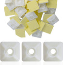 V1 Trade Klebesockel Selbstklebend Set of 100 - 2 Farben 19 x 4,4mm Kabelhalter Wand - Wirksam Kabelbefestigung - Dauerhaft Kabel Halterungen - Kabelorganisation - Zugentlastung für Kabel