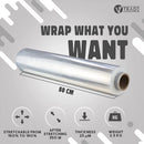 V1 Trade Stretchfolie Transparent 350m/50cm - 1/2/6 x Wickelfolie 23my - Umzugsfolie für Paletten